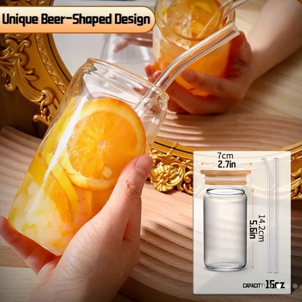 Dog-Themed ‘My Dog Thinks I’m Awesome’ ‘Dog Mama’ Glass Tumbler with straw - Picture 6 of 6
